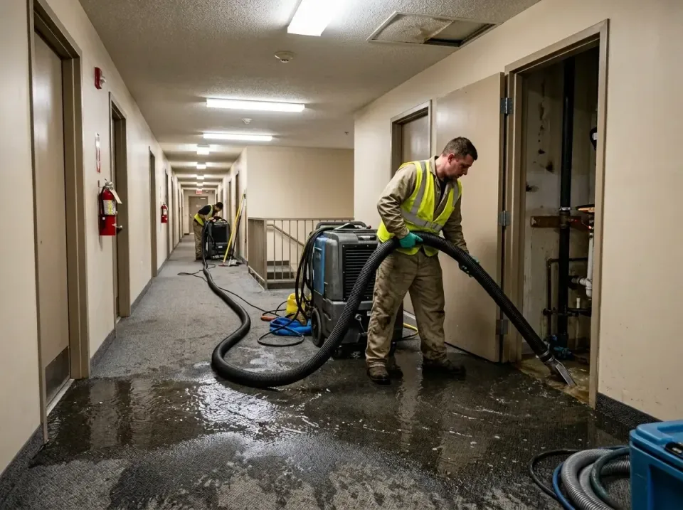 multi-unit-apartment-hallway-f-005 — frequently asked questions, Emergency Burst Pipe Water Extraction & Removal in Mercervi…
